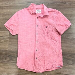 Express Men's Casual Pink Button-Down Shirt